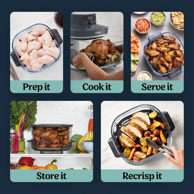Crispi Pro 6-in-1 Glass Countertop Air Fryer